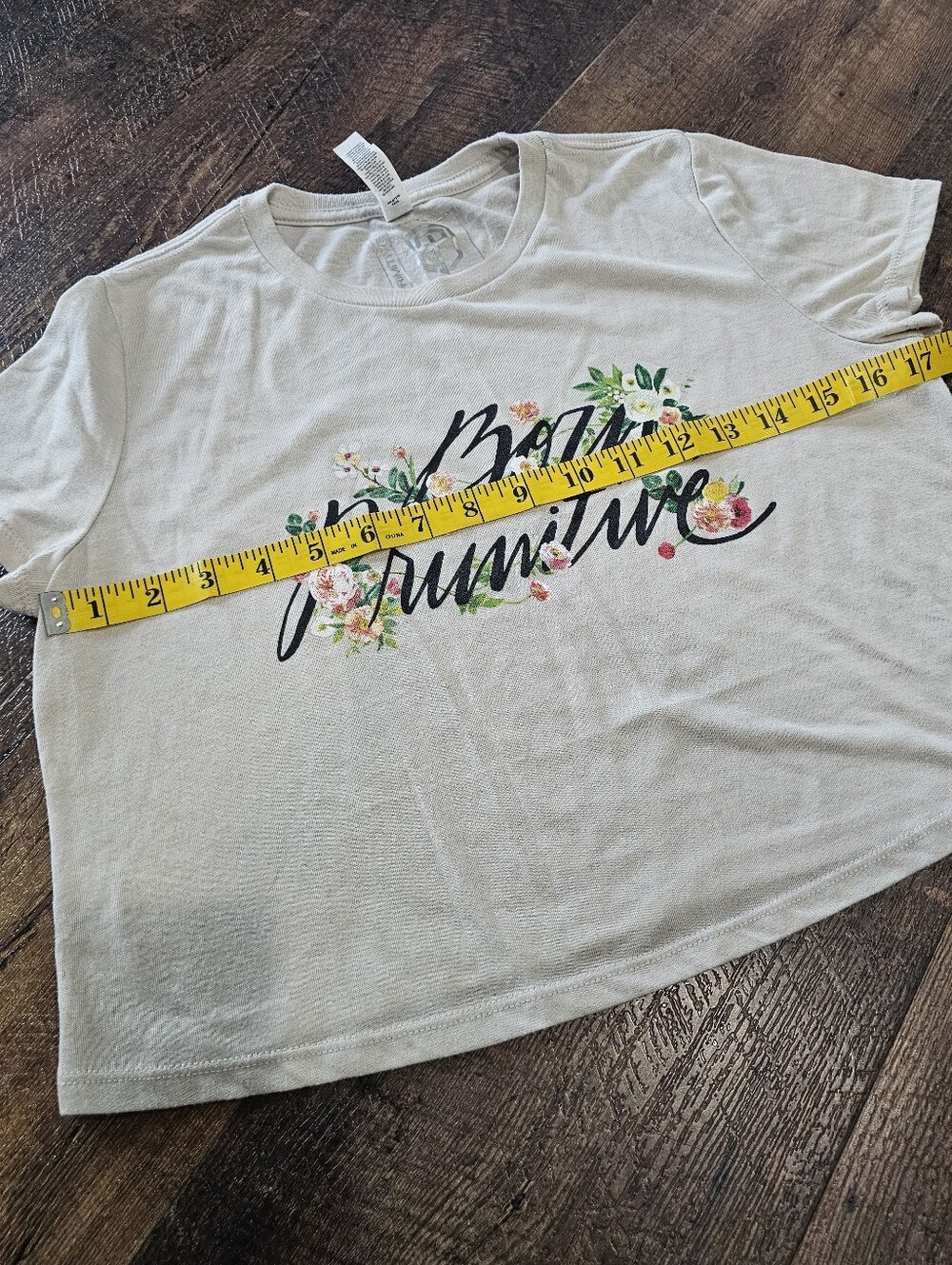 Born Primitive Floral Graphic Cropped Tee - Cream/light Tan Women's Small - Picture 5 of 8